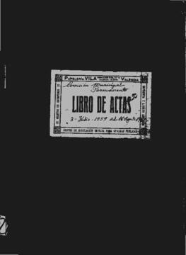 Libro de actas de la Comisión Municipal Permanente