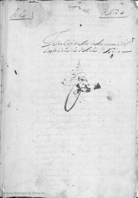 Libro capitular de los acuerdos del Cabildo