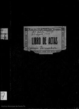 Libro de actas de la Comisión Municipal Permanente