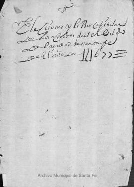 Elecciones y libro capitular de los acuerdos del Cabildo