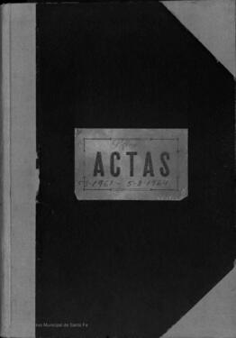 Libro de actas del Ayuntamiento Pleno