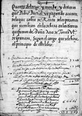 Cuenta del trigo, cebada y dineros de la Dehesa y cuentas del Pósito de 1621 a 1626
