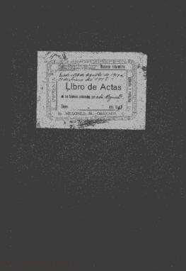 Libro de actas del Ayuntamiento