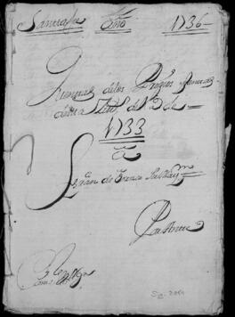 Cuenta de propios y rentas de 1733