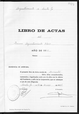 Libro de actas del Ayuntamiento Pleno