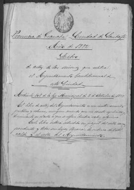 Libro de actas de las sesiones del Ayuntamiento