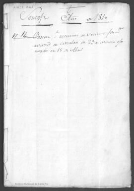 Padrón o recuento de vecinos formado en virtud de la Circular de 23 de marzo de 1810