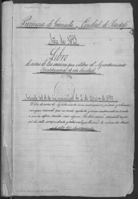 Libro de actas de las sesiones del Ayuntamiento