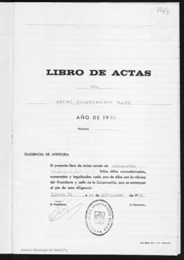 Libro de actas del Ayuntamiento Pleno