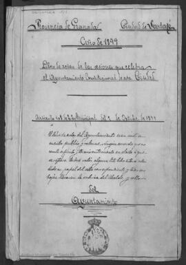 Libro de actas de sesiones del Ayuntamiento
