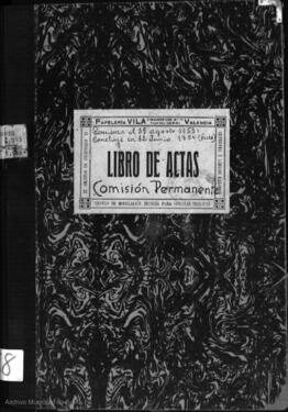 Libro de actas de la Comisión Municipal Permanente