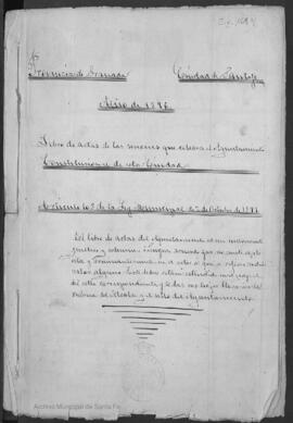 Libro de actas de las sesiones del Ayuntamiento
