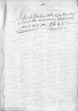 Libro Capitular de los acuerdos del Cabildo